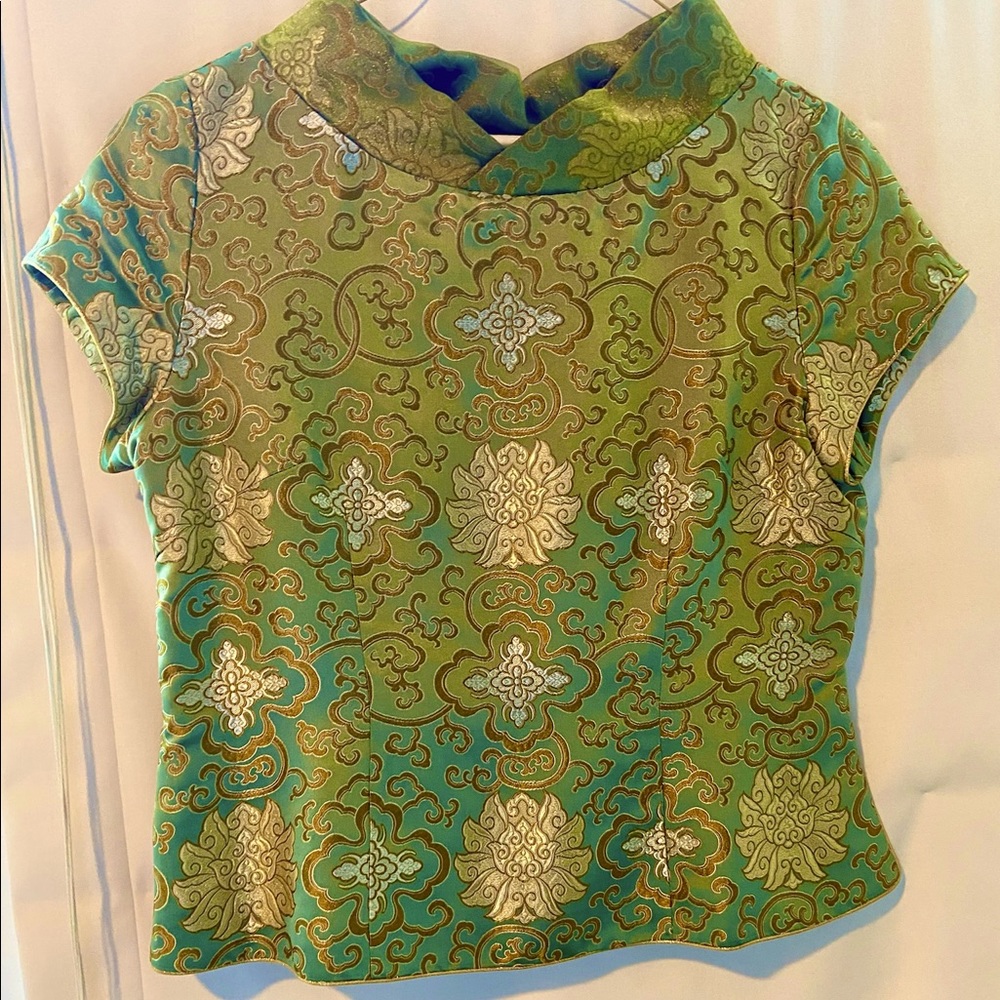 Exquisite blouse/ jacket - contemporizing traditional Chinese brocade. XS/S.